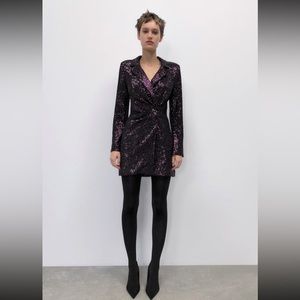 Zara Sequin Blazer Dress